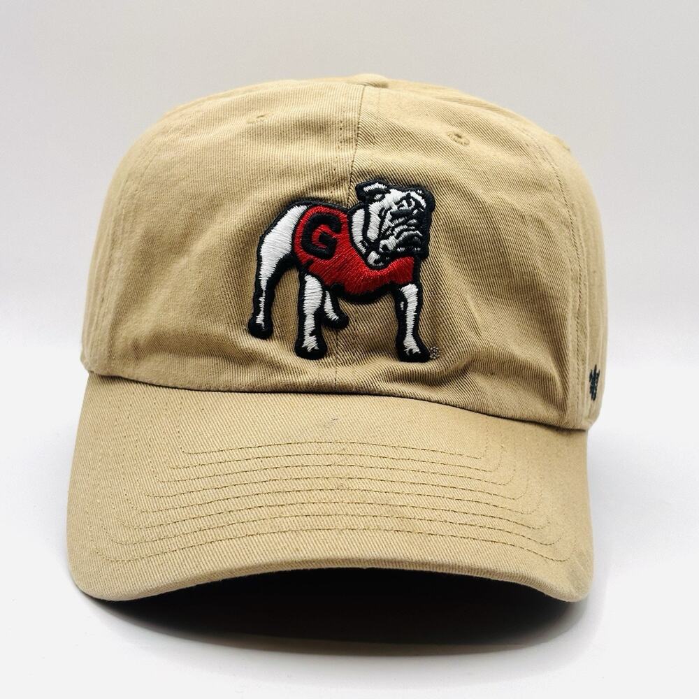 Georgia Bulldogs NCAA '47 Throwback Khaki Clean Up Adjustable Strapback Hat